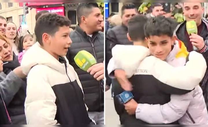 Niño venezolano se emociona al encontrar a ‘Pol Deportes’ en España y lo abraza: "Me inspira mucho"