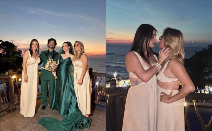 "Beba" Montes y su novia, la mánager de Paty Cantú, presentes en la boda de la cantante