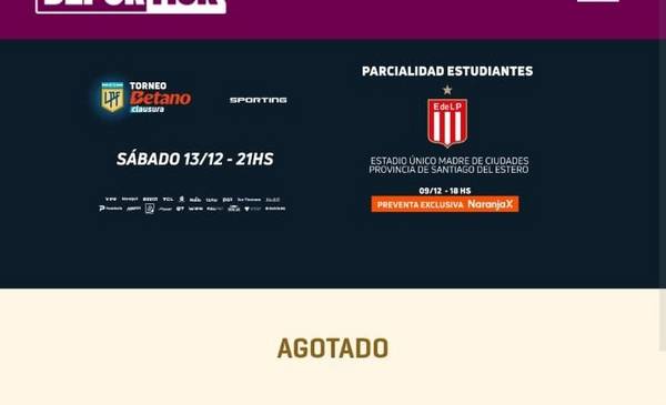 Entradas para la final Estudiantes vs Racing: en pocos minutos se agotaron las plateas