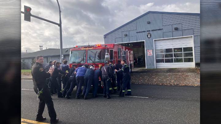 VFD holds push-in ceremony for new Fire Engine 6