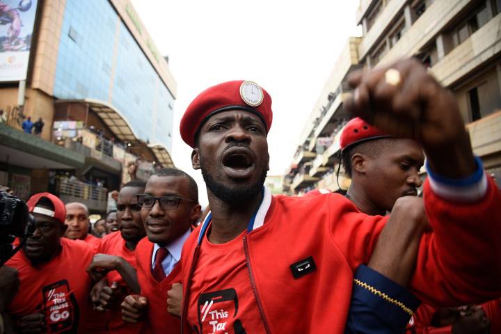 Uganda Opposition Leader Bobi Wine Claims Assault by Security Forces During Campaign Tour