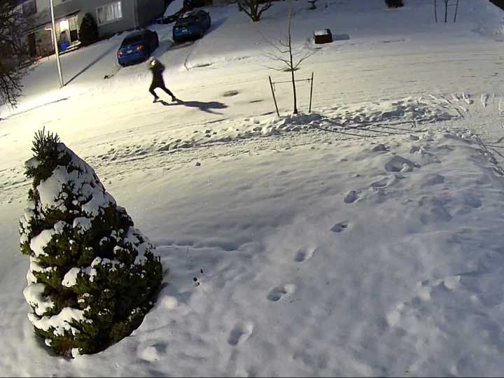 Video shows hooded shooter firing gun at northeast London home