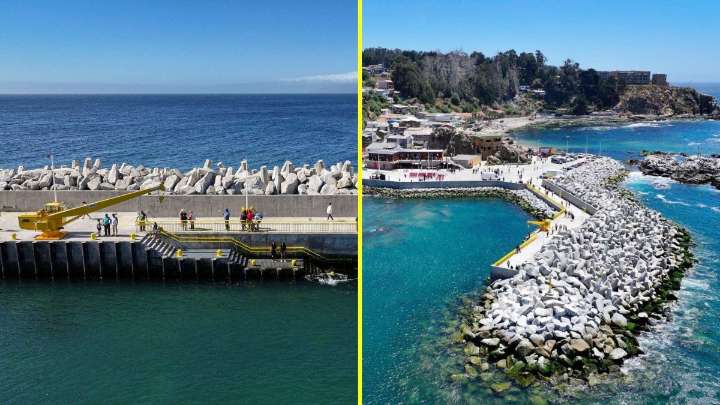 Con un rompeolas y un edificio: Así quedó la nueva Caleta Horcón tras inversión de más de $10 mil millones