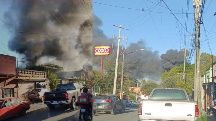Fuerte incendio se extiende a varias viviendas en Guadalupe, Nuevo León