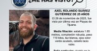 Se busca a Axel Rolando Suárez Gutiérrez de 25