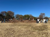 OSU students take a break from books in new 'leaf jump' tradition