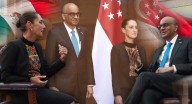 Sheinbaum recibe visita del presidente de Singapur en Palacio Nacional: ‘Están muy interesados en la inversión en México’