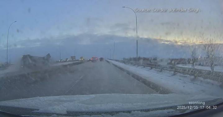 Winnipeg stolen truck flips on dash cam video