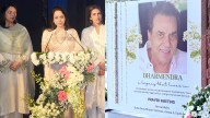 Inside pics from Dharmendra's prayer meet in Delhi held by Hema Malini