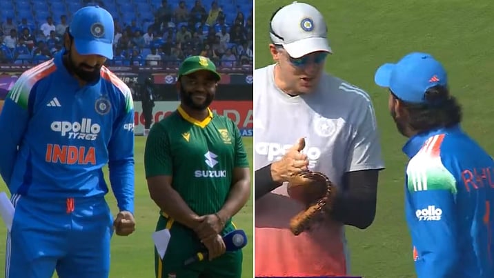 VIDEO: KL Rahul's Left-Hand Trick Bears Fruit, Celebrates First Toss Win Since 2023 With Hilarious Fist Pump In IND vs SA 3rd ODI