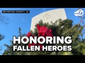 Arlington National Cemetery: Volunteers with wreaths honor fallen heroes