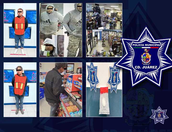 Detienen a dos presuntos asaltantes vinculados a robos con violencia