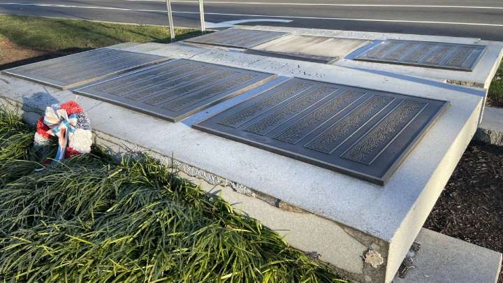 Meriden’s World War II monument damaged in crash