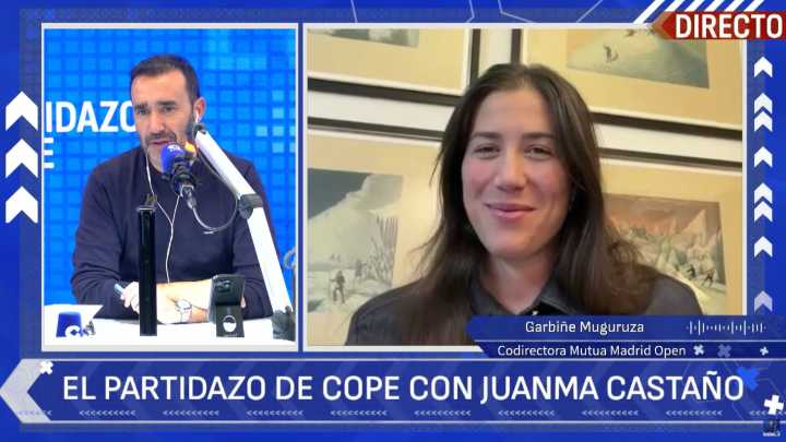Muguruza explica en COPE la gran diferencia entre el tenis masculino y femenino: "Incluso un júnior me gana, estando yo en el número 1"