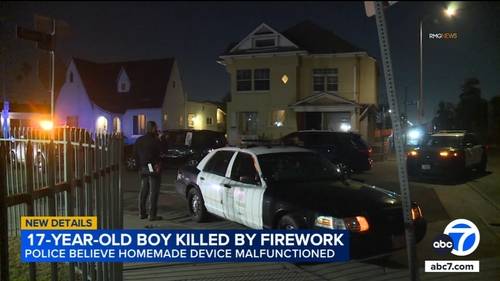 Teenager killed after possible homemade firework malfunctions in South Los Angeles
