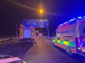 Un hombre fallece en la M-50 tras chocar contra un camión en Fuenlabrada de madrugada