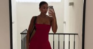 Lori Harvey's Extra Tiny Minidress Photo Flaunts Lace Line Never Before