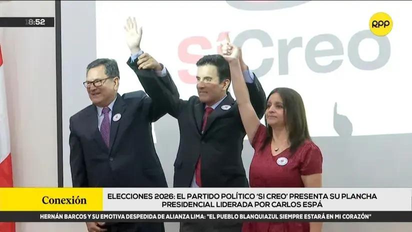 Elecciones 2026: partido Sí Creo presentó su plancha presidencial liderada por Carlos Espá