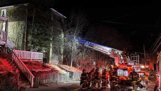 Large response underway after structure catches fire in Wilkinsburg