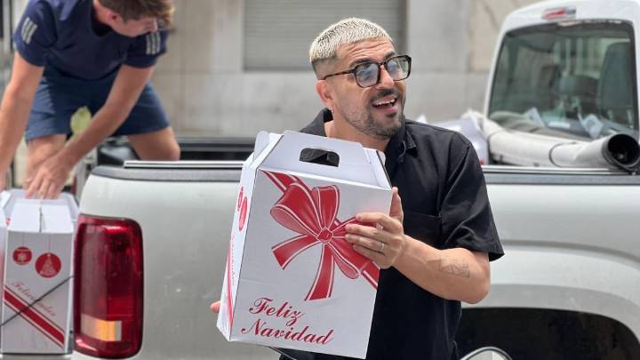 Facundo Mazzei trajo a AIRE las 50 cajas que donó la obra de Flavio Mendoza