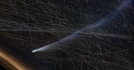 Astrophotographers capture night sky full of satellites as comet passes Earth