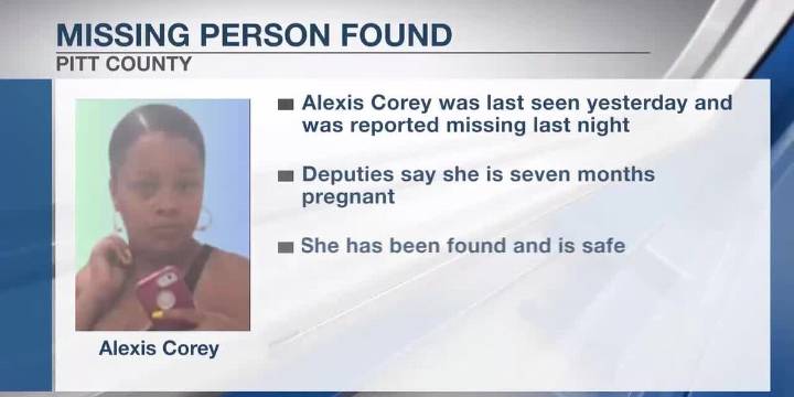 UPDATE: Missing pregnant woman in Pitt County found safe