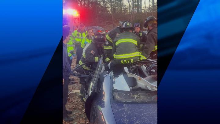1 hospitalized after New Bedford crash
