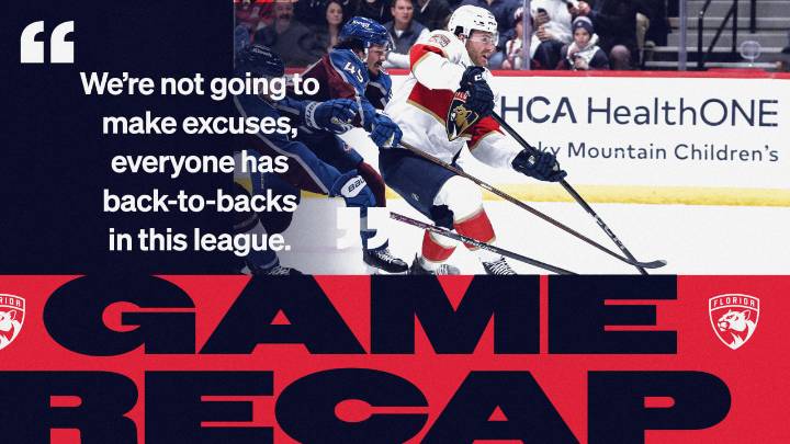 RECAP: Avalanche 6, Panthers 2