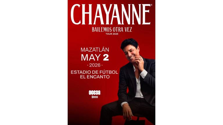 Chayanne anuncia concierto para Mazatlan el 2 de mayo