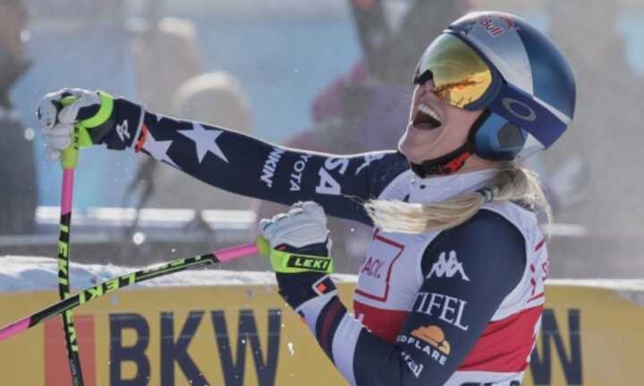 Lindsey Vonn rompe récord como la esquiadora más veterana en ganar en la Copa del Mundo