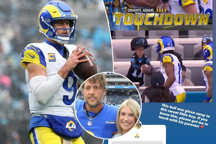 Matthew Stafford's wife Kelly tracked down young fan to land record