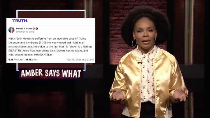 Amber Ruffin sticks up for Seth Meyers after Trump comments