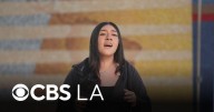 Teen prepares to sing at Día de la Virgen de Guadalupe celebration in downtown LA