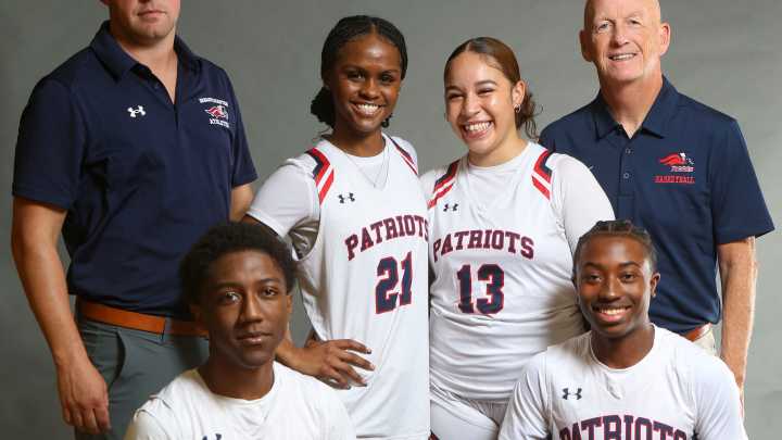 Delaware high school players do an impression of their basketball coach