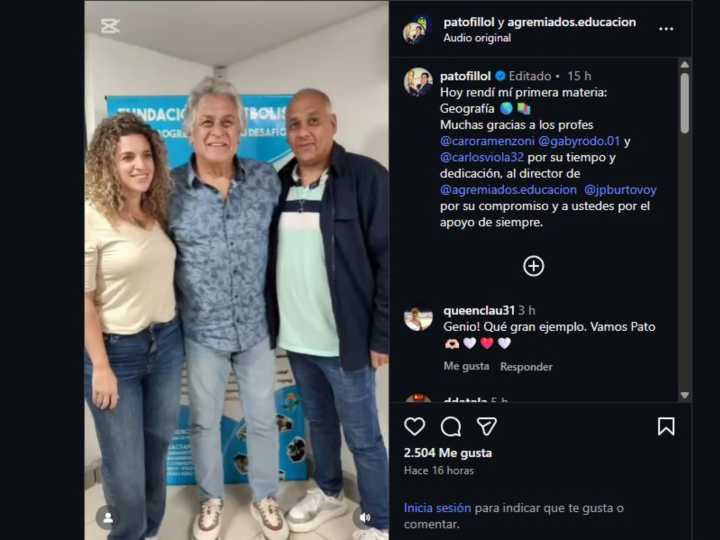 El "Pato" Fillol retomó la secundaria con 75 años y en el primer examen la rompió: se sacó un 10