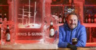 Innis & Gunn recreate 1875 Arctic Ale inside ice sculpture