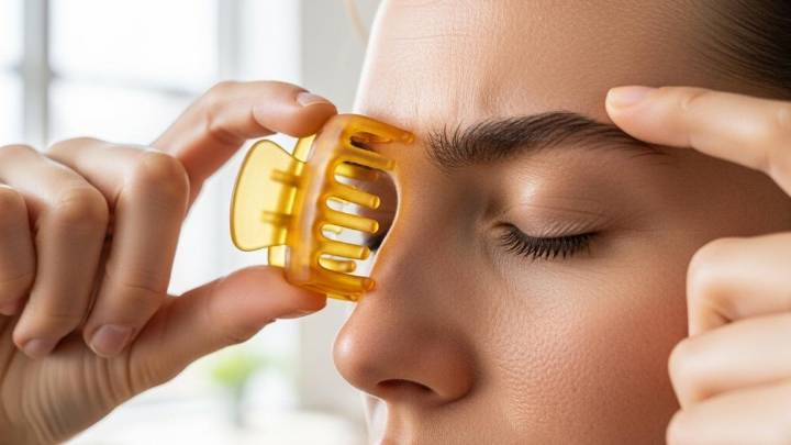 Claw clip on eyebrows for headache? Science explains the viral trend