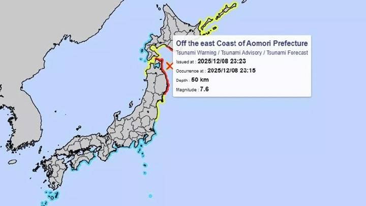 Terremoto frente a costa este de Japón con...