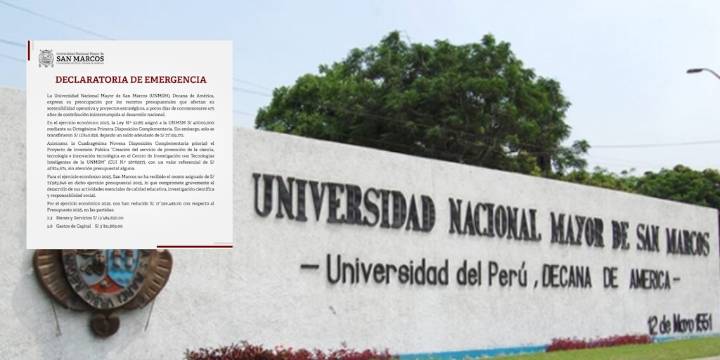 UNMSM se declara en emergencia por recortes de presupuesto que superan S/ 100 millones y alerta impacto en calidad educativa e investigación