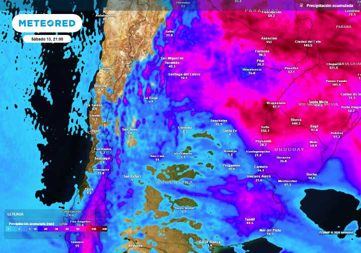 Pronóstico del tiempo para Argentina: variabilidad diaria y focos de lluvias intensas en los próximos días