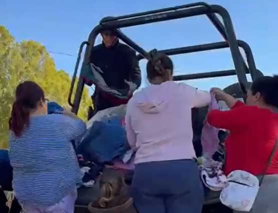 Llevan abrigo y solidaridad a ejidos de San Buenaventura (video)