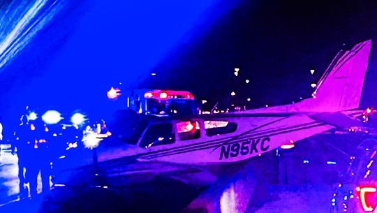 Crash-landing plane collides with Melbourne woman's car on I