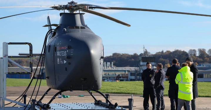 Royal Navy’s first crewless helicopter prepares to take maiden flight 