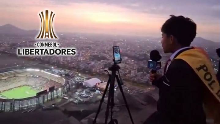 Joven de 15 años viajó 18 horas desde su natal Andahuaylas para narrar la final de la Copa Libertadores en lo alto de un cerro [VIDEO]