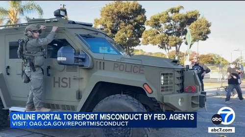 California launches online portal to report misconduct by federal agents