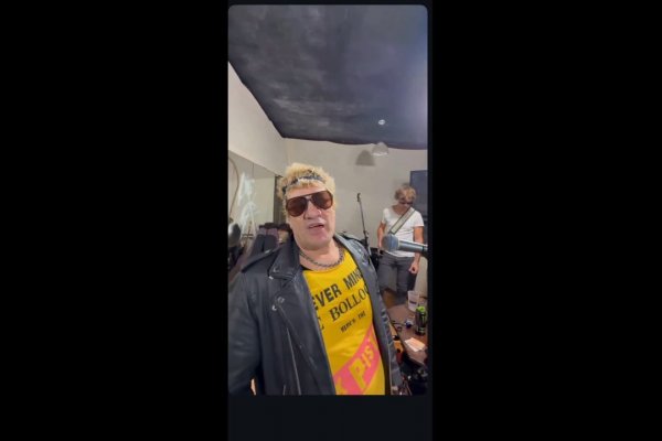 El ensayo de Pity Álvarez con su banda preparándose para el show del 20 en Córdoba