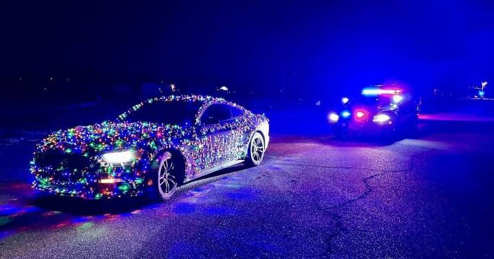 Washington State Patrol issues reminder: wrapping your car in Christmas lights is illegal