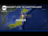 Six injured in Japan after 7.6 magnitude earthquake