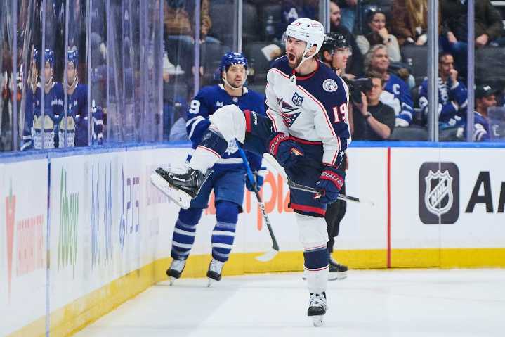 Adam Fantilli scores twice, Kirill Marchenko has shootout winner to lift Blue Jackets past Red Wings, 6