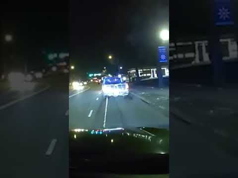 Kansas police fire ‘grappler’ device to yank stolen truck to a halt #shorts